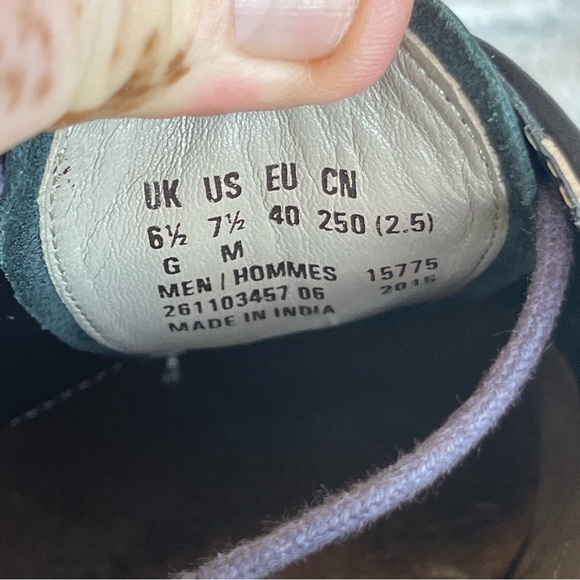 Clark's Lace Up Wing Tip Oxford's Men Size 7.5 Black Shoes - Picture 11 of 15